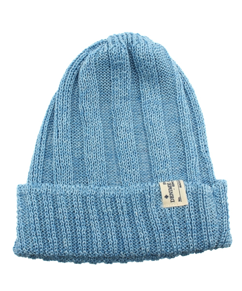 Denime（ドゥニーム）の「BASIC KNIT CAP LINEN/ベーシックニットキャップリネン（ニットキャップ/ビーニー・メンズ・ブラック/オリーブ/サックスブルー/ネイビー/マスタード/レッド・FREE）」の16枚目の写真