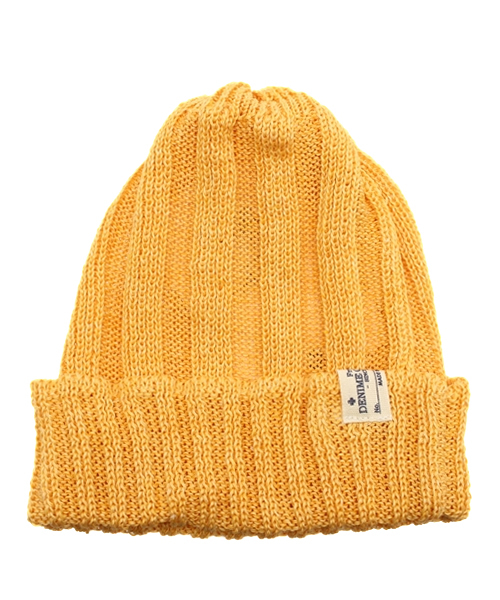 Denime（ドゥニーム）の「BASIC KNIT CAP LINEN/ベーシックニットキャップリネン（ニットキャップ/ビーニー・メンズ・ブラック/オリーブ/サックスブルー/ネイビー/マスタード/レッド・FREE）」の17枚目の写真