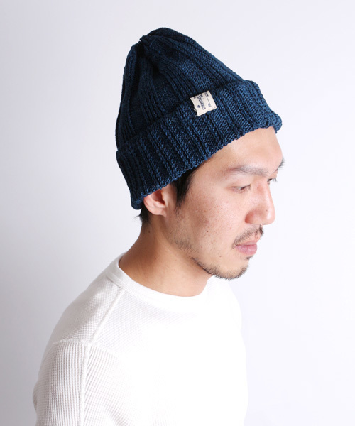 Denime（ドゥニーム）の「BASIC KNIT CAP LINEN/ベーシックニットキャップリネン（ニットキャップ/ビーニー・メンズ・ブラック/オリーブ/サックスブルー/ネイビー/マスタード/レッド・FREE）」の20枚目の写真