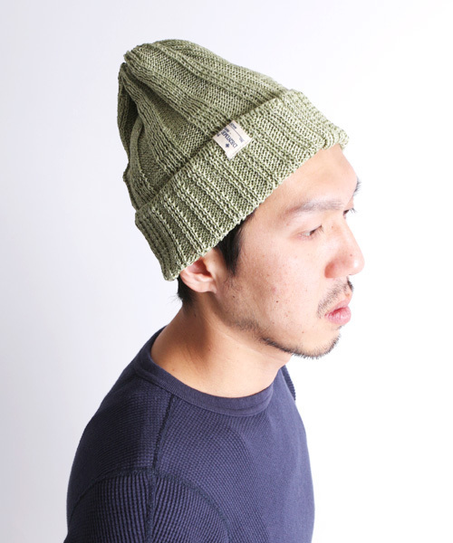 Denime（ドゥニーム）の「BASIC KNIT CAP LINEN/ベーシックニットキャップリネン（ニットキャップ/ビーニー・メンズ・ブラック/オリーブ/サックスブルー/ネイビー/マスタード/レッド・FREE）」の21枚目の写真