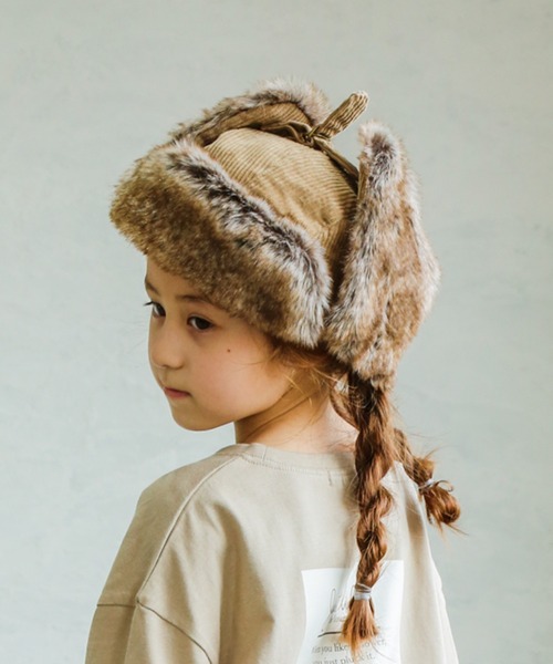 pairmanon（ペアマノン）の「ユニセックスフェイクファーボアキャップ（キャップ・キッズ・ダークブラウン/ベージュ/モカ/チョコ/ライトベージュ/グレイッシュベージュ・FREE）」の4枚目の写真