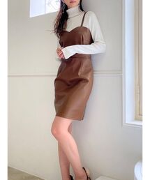 RESEXXY | フェイクレザーキャミワンピース(ワンピース)