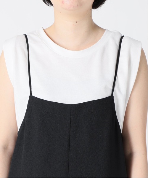 Spick & Span リネンシリンダルサロペ　カーキ Spick & Span リネンシリンダルサロペ カーキ
