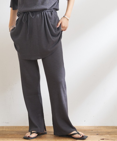 CIAOPANIC TYPY(チャオパニックティピー)の「【ZOZOTOWN限定】スラブワッフルイージーパンツ(その他パンツ・レディース・アイボリー/チャコールグレー/グリーン・ONE SIZE)」の1枚目の写真