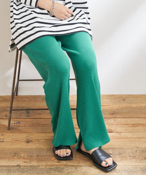 CIAOPANIC TYPY(チャオパニックティピー)の「【ZOZOTOWN限定】スラブワッフルイージーパンツ(その他パンツ・レディース・アイボリー/チャコールグレー/グリーン・ONE SIZE)」の3枚目の写真