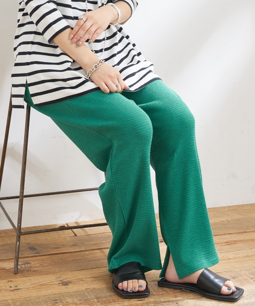 CIAOPANIC TYPY(チャオパニックティピー)の「【ZOZOTOWN限定】スラブワッフルイージーパンツ(その他パンツ・レディース・アイボリー/チャコールグレー/グリーン・ONE SIZE)」の14枚目の写真