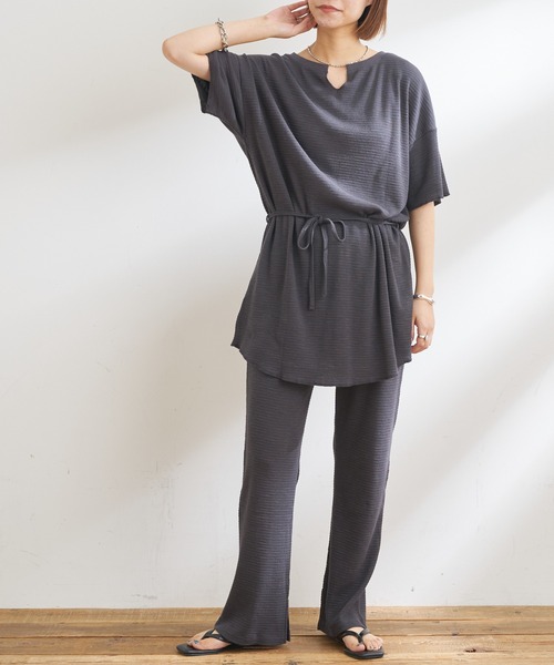 CIAOPANIC TYPY(チャオパニックティピー)の「【ZOZOTOWN限定】スラブワッフルイージーパンツ(その他パンツ・レディース・アイボリー/チャコールグレー/グリーン・ONE SIZE)」の11枚目の写真