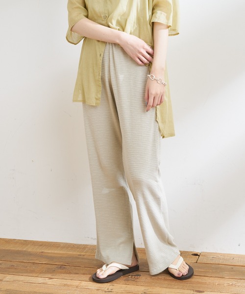 CIAOPANIC TYPY(チャオパニックティピー)の「【ZOZOTOWN限定】スラブワッフルイージーパンツ(その他パンツ・レディース・アイボリー/チャコールグレー/グリーン・ONE SIZE)」の4枚目の写真