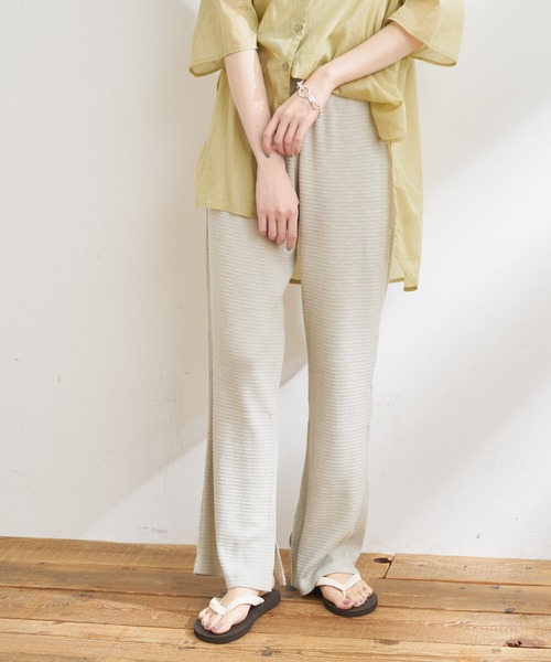 CIAOPANIC TYPY(チャオパニックティピー)の「【ZOZOTOWN限定】スラブワッフルイージーパンツ(その他パンツ・レディース・アイボリー/チャコールグレー/グリーン・ONE SIZE)」の5枚目の写真