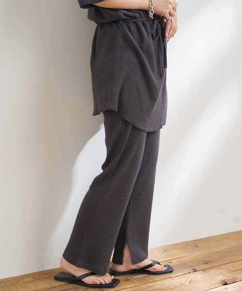 CIAOPANIC TYPY(チャオパニックティピー)の「【ZOZOTOWN限定】スラブワッフルイージーパンツ(その他パンツ・レディース・アイボリー/チャコールグレー/グリーン・ONE SIZE)」の9枚目の写真