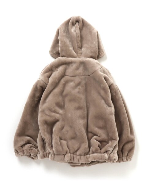 apres les cours（アプレレクール）の「ファーフリースパーカー（パーカー・キッズ・ベージュ/アイボリー・120/110/140/100/130/80/90）」の14枚目の写真