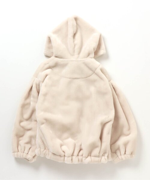 apres les cours（アプレレクール）の「ファーフリースパーカー（パーカー・キッズ・ベージュ/アイボリー・120/110/140/100/130/80/90）」の5枚目の写真