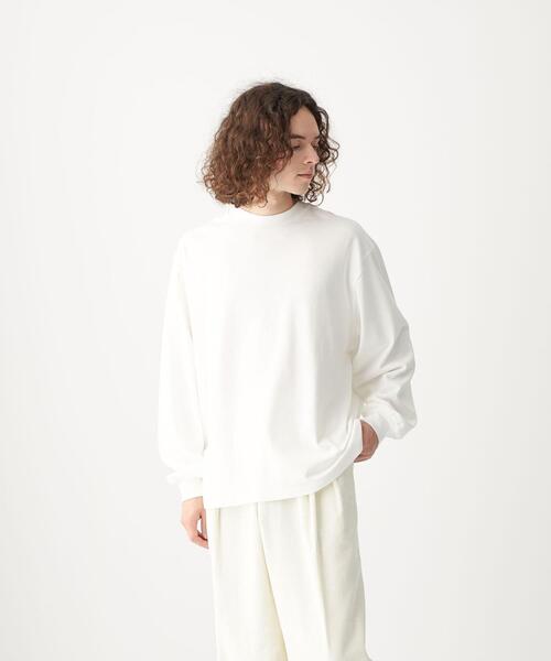 CITEN(シテン)の「<CITEN(シテン)>GIZAコットン スタンドネック Tシャツ(Tシャツ/カットソー・メンズ・ライトピンク/ホワイト/ダークグレー・FREE)」の1枚目の写真