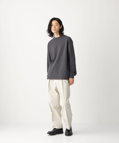 CITEN(シテン)の「<CITEN(シテン)>GIZAコットン スタンドネック Tシャツ(Tシャツ/カットソー・メンズ・ライトピンク/ホワイト/ダークグレー・FREE)」の9枚目の写真