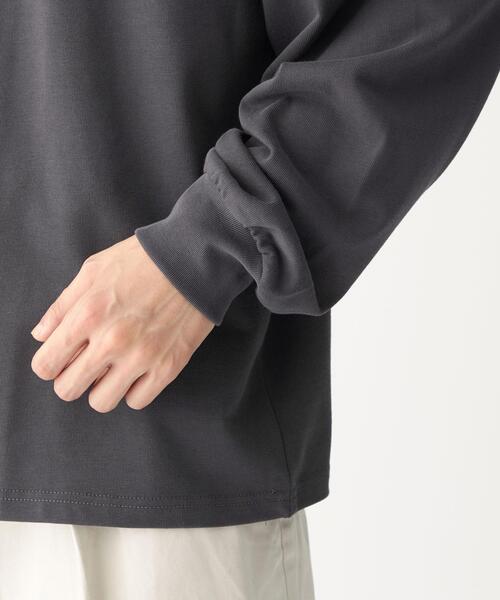 CITEN(シテン)の「<CITEN(シテン)>GIZAコットン スタンドネック Tシャツ(Tシャツ/カットソー・メンズ・ライトピンク/ホワイト/ダークグレー・FREE)」の6枚目の写真