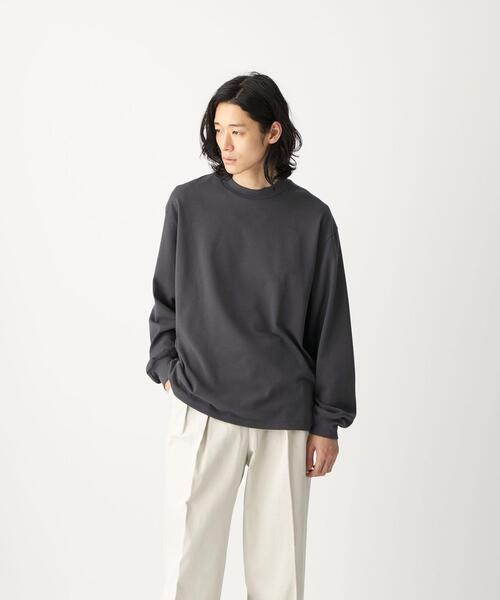 CITEN(シテン)の「<CITEN(シテン)>GIZAコットン スタンドネック Tシャツ(Tシャツ/カットソー・メンズ・ライトピンク/ホワイト/ダークグレー・FREE)」の16枚目の写真