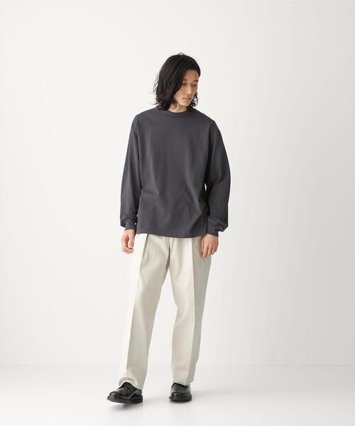 CITEN(シテン)の「<CITEN(シテン)>GIZAコットン スタンドネック Tシャツ(Tシャツ/カットソー・メンズ・ライトピンク/ホワイト/ダークグレー・FREE)」の18枚目の写真