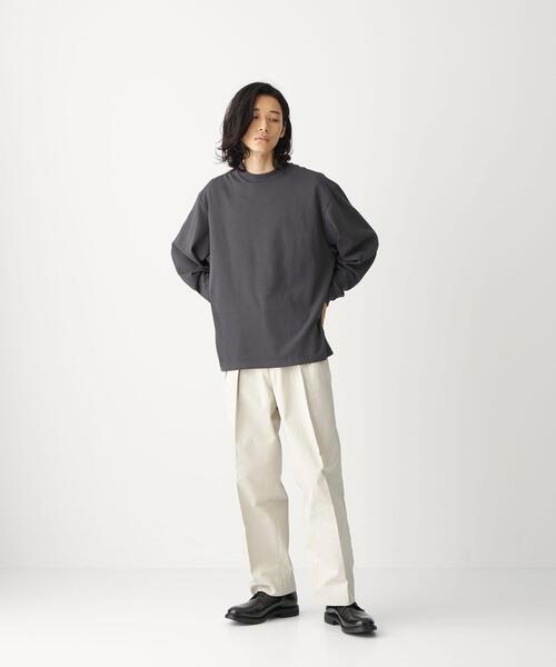 CITEN(シテン)の「<CITEN(シテン)>GIZAコットン スタンドネック Tシャツ(Tシャツ/カットソー・メンズ・ライトピンク/ホワイト/ダークグレー・FREE)」の12枚目の写真