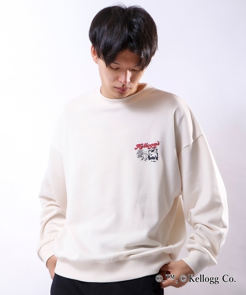 FUNALIVE(ファンアライブ)の「Kellogg’s サガラ刺繍トレーナー(スウェット・メンズ・ミント/オフホワイト/チャコールグレー・L/LL/M)」の5枚目の写真