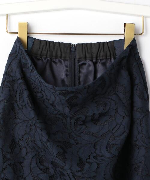 green label relaxing(グリーンレーベルリラクシング)の「CNl レース ロング タイト スカート(スカート・レディース・ダークグリーン/ベージュ/ネイビー・38/36)」の21枚目の写真