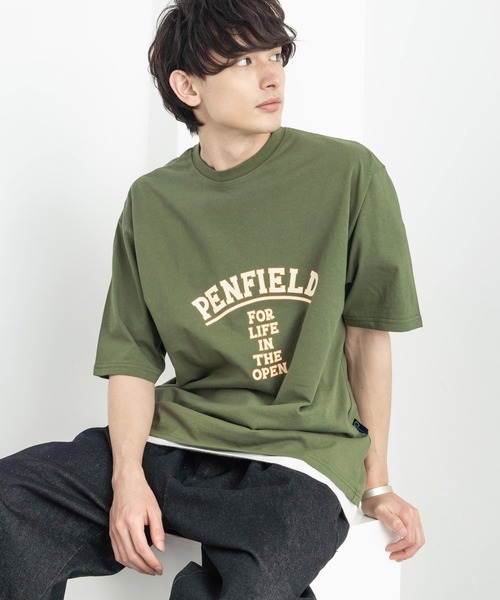 PEN FIELD（ペンフィールド）の「オーバーサイズ PENFIELD ペンフィールド インパクトロゴバックプリント半袖Tシャツ 別注（Tシャツ/カットソー・メンズ・ホワイト/ブラック/ネイビー/ブルー/グリーン/オートミール/チャコール/ホワイト系・M/XL/L）」の7枚目の写真