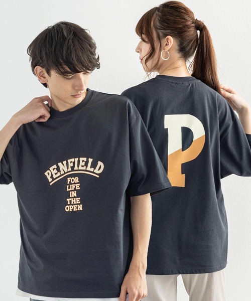 PEN FIELD（ペンフィールド）の「オーバーサイズ PENFIELD ペンフィールド インパクトロゴバックプリント半袖Tシャツ 別注（Tシャツ/カットソー・メンズ・ホワイト/ブラック/ネイビー/ブルー/グリーン/オートミール/チャコール/ホワイト系・M/XL/L）」の5枚目の写真