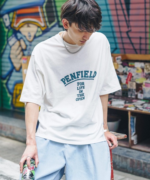 PEN FIELD（ペンフィールド）の「オーバーサイズ PENFIELD ペンフィールド インパクトロゴバックプリント半袖Tシャツ 別注（Tシャツ/カットソー・メンズ・ホワイト/ブラック/ネイビー/ブルー/グリーン/オートミール/チャコール/ホワイト系・M/XL/L）」の16枚目の写真