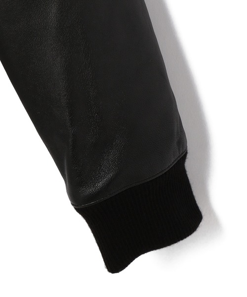 schott（ショット）の「Schott/ショット/LEATHER FULLZIP PARKA/レザー フルジップ パーカー（ライダースジャケット・メンズ・ブラック/ネイビー・MEDIUM/LARGE/X-LARGE/XX-LARGE）」の9枚目の写真