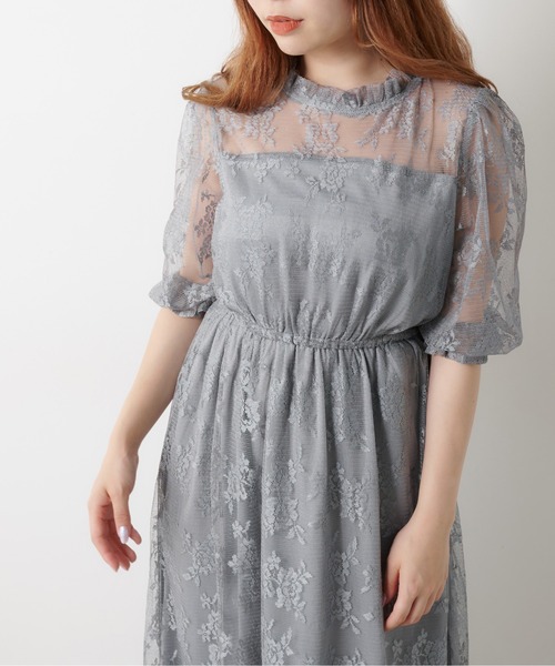 OLIVE des OLIVE（オリーブデオリーブ）の「【WEB限定】チュールプチハイワンピース（ワンピース・レディース・ブラック/サックスブルー/ライトブラウン・FREE）」の3枚目の写真