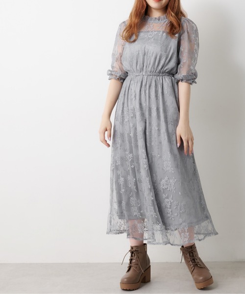 OLIVE des OLIVE（オリーブデオリーブ）の「【WEB限定】チュールプチハイワンピース（ワンピース・レディース・ブラック/サックスブルー/ライトブラウン・FREE）」の15枚目の写真
