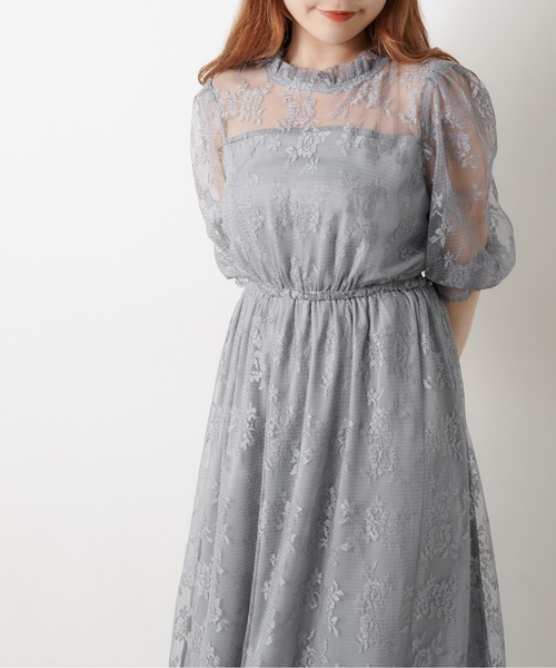 OLIVE des OLIVE（オリーブデオリーブ）の「【WEB限定】チュールプチハイワンピース（ワンピース・レディース・ブラック/サックスブルー/ライトブラウン・FREE）」の6枚目の写真