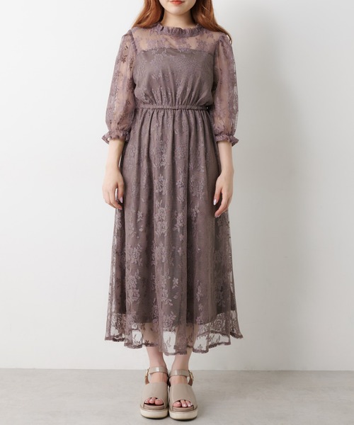 OLIVE des OLIVE（オリーブデオリーブ）の「【WEB限定】チュールプチハイワンピース（ワンピース・レディース・ブラック/サックスブルー/ライトブラウン・FREE）」の16枚目の写真
