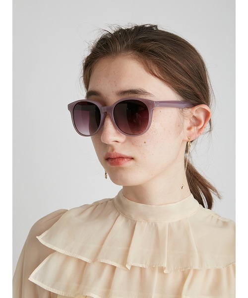 LILY BROWN（リリーブラウン）の「セルフレームサングラス（サングラス・レディース・パープル/ダークブラウン・FREE）」の7枚目の写真