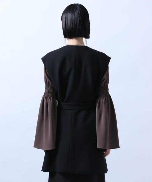 HARE(ハレ)の「ベルトツキロングベスト(HARE)(その他アウター・レディース・ブラック/グリーン・FREE)」の16枚目の写真