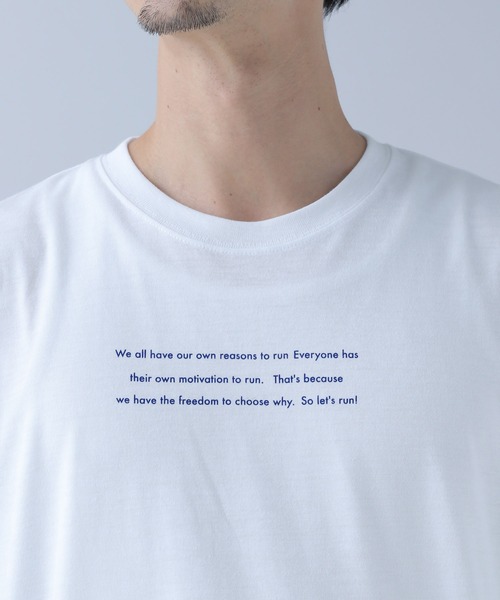 NUMERALS（ヌメラルズ）の「[NUMERALS]クラシックランニングTシャツ（Tシャツ/カットソー・メンズ・ホワイト/ベージュ/ブルー・MEDIUM/LARGE）」の14枚目の写真