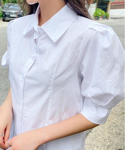 chuu(チュー)の「CHUU リボンビスチェ+シャツワンピース(ワンピース・レディース・アイボリー・FREE)」の16枚目の写真
