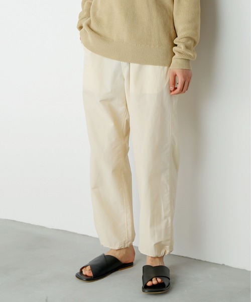 UNDECORATED(アンデコレイテッド)の「UNDECORATED アンデコレイテッド / Recycle Nylon Organic Cotton Pants リサイクルナイロン オーガニックコットンパンツ / UDS22401(その他パンツ・メンズ・ナチュラル/ブラック/ダークブラウン・2/1/3)」の3枚目の写真