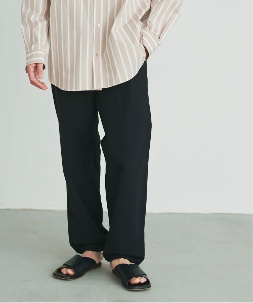 UNDECORATED(アンデコレイテッド)の「UNDECORATED アンデコレイテッド / Recycle Nylon Organic Cotton Pants リサイクルナイロン オーガニックコットンパンツ / UDS22401(その他パンツ・メンズ・ナチュラル/ブラック/ダークブラウン・2/1/3)」の2枚目の写真