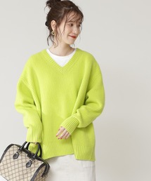 N.(N. Natural Beauty Basic) | ◆片畦Vネックラムウールニット(ニット/セーター)