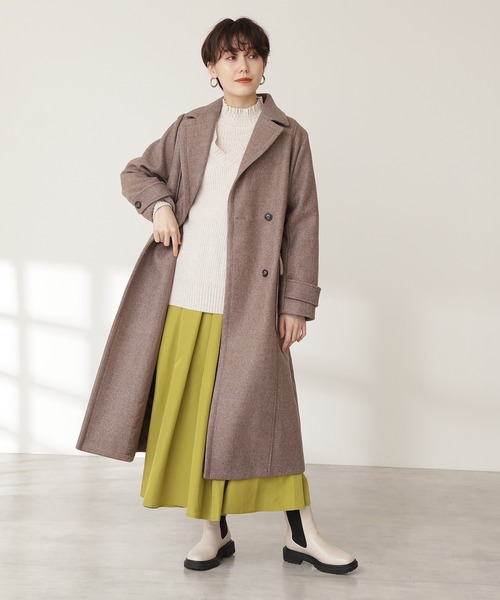 N.（N. Natural Beauty Basic）（エヌエヌナチュラルビューティーベーシック）の「◆片畦Ｖネックラムウールニット（ニット/セーター・レディース・ネイビー/ピンク/イエロー/ナチュラル・MEDIUM）」の22枚目の写真