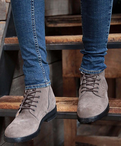 BOEMOS（ボエモス）の「【BOEMOS×RATTLE TRAP】撥水スエードブーツ（ブーツ・メンズ・ダークグレー/グレー/ブラック・M/L）」の21枚目の写真