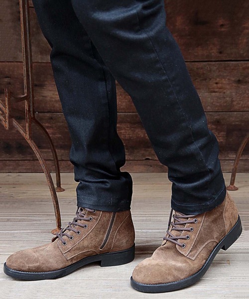 BOEMOS（ボエモス）の「【BOEMOS×RATTLE TRAP】撥水スエードブーツ（ブーツ・メンズ・ダークグレー/グレー/ブラック・M/L）」の8枚目の写真