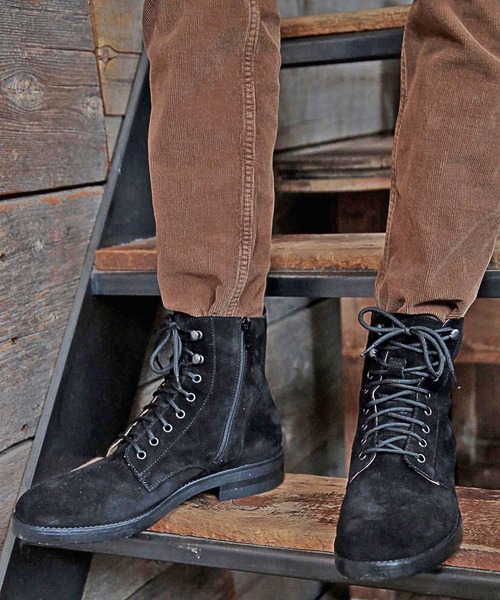 BOEMOS（ボエモス）の「【BOEMOS×RATTLE TRAP】撥水スエードブーツ（ブーツ・メンズ・ダークグレー/グレー/ブラック・M/L）」の16枚目の写真