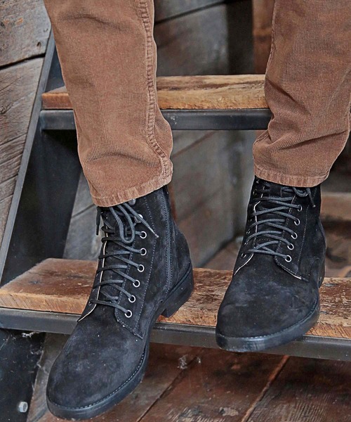 BOEMOS（ボエモス）の「【BOEMOS×RATTLE TRAP】撥水スエードブーツ（ブーツ・メンズ・ダークグレー/グレー/ブラック・M/L）」の13枚目の写真