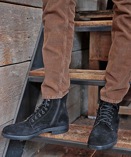 BOEMOS（ボエモス）の「【BOEMOS×RATTLE TRAP】撥水スエードブーツ（ブーツ・メンズ・ダークグレー/グレー/ブラック・M/L）」の7枚目の写真