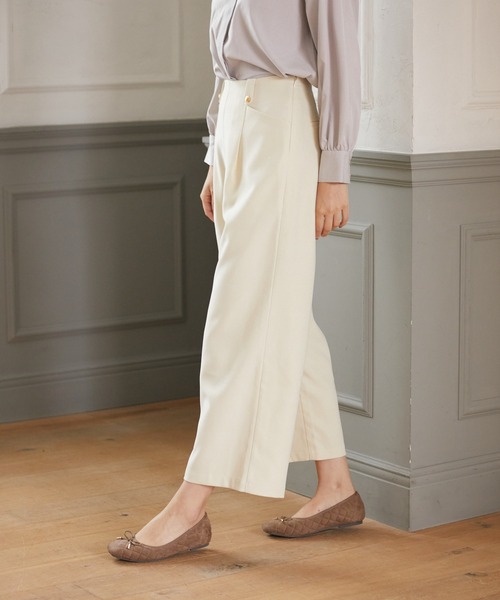 Rewde（ルゥデ）の「起毛ストレッチセミフレアタックパンツ（1R12-10078）（その他パンツ・レディース・ホワイト/チャコールグレー/ベージュ・S/M/L）」の22枚目の写真