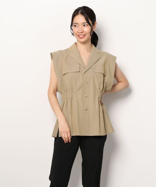 RITO(リト)の「RITO(リト)WORK SHIRT JACKET/0771RTS015B(シャツ/ブラウス・レディース・ベージュ・36)」の1枚目の写真
