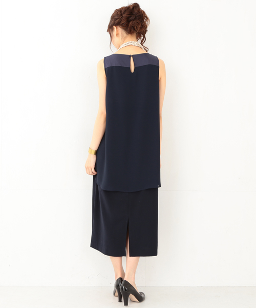 CAROLINA GLASER（カロリナ グレイサー）の「◎CAROLINA GLASER / シフォン マキシワンピース（ワンピース・レディース・クリーム/ネイビー・ONE SIZE）」の22枚目の写真