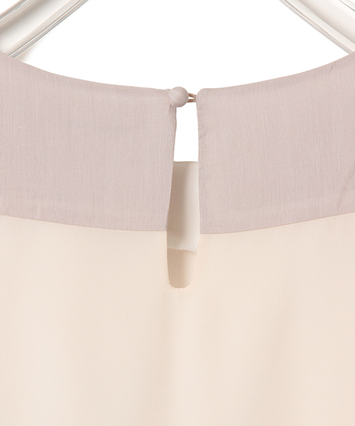 CAROLINA GLASER（カロリナ グレイサー）の「◎CAROLINA GLASER / シフォン マキシワンピース（ワンピース・レディース・クリーム/ネイビー・ONE SIZE）」の14枚目の写真