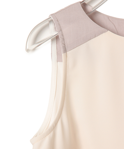 CAROLINA GLASER（カロリナ グレイサー）の「◎CAROLINA GLASER / シフォン マキシワンピース（ワンピース・レディース・クリーム/ネイビー・ONE SIZE）」の15枚目の写真